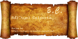 Bátyel Celeszta névjegykártya